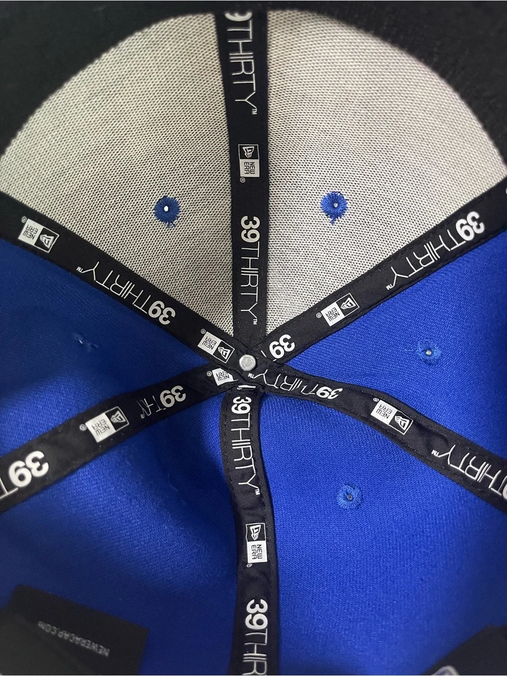 New Era Knicks Royal Blue Hat with Orange Logo - Picture 8 of 10